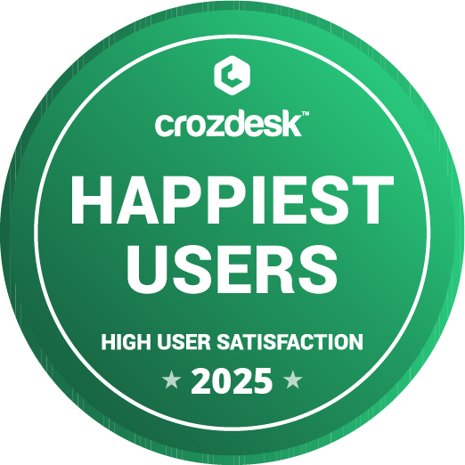 Crozdesk Happiest Users Badge